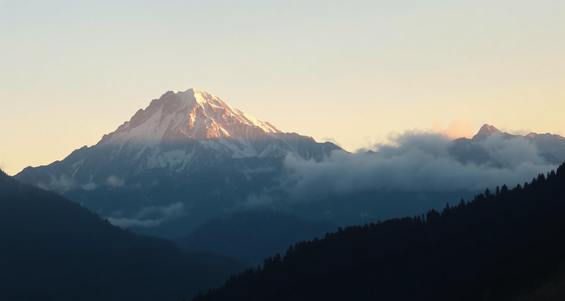 Sacred mountain at dawn